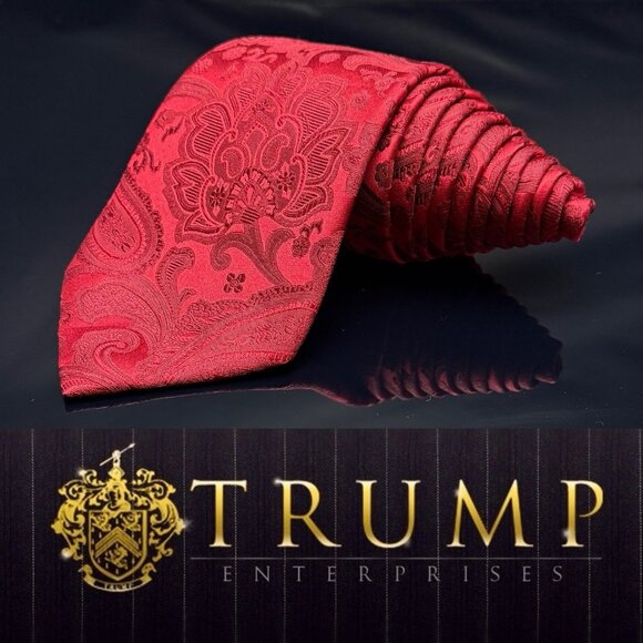 Donald J. Trump Other - DONALD J TRUMP MEN'S TIE RED/FLORAL Width: 3.5” Length: 60"